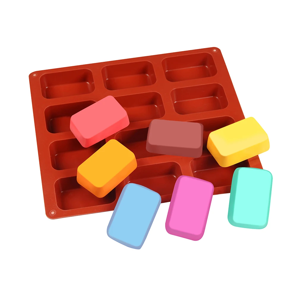 Новинка квадратная силиконовая форма для мыла с 12 полостями искусственная свеча