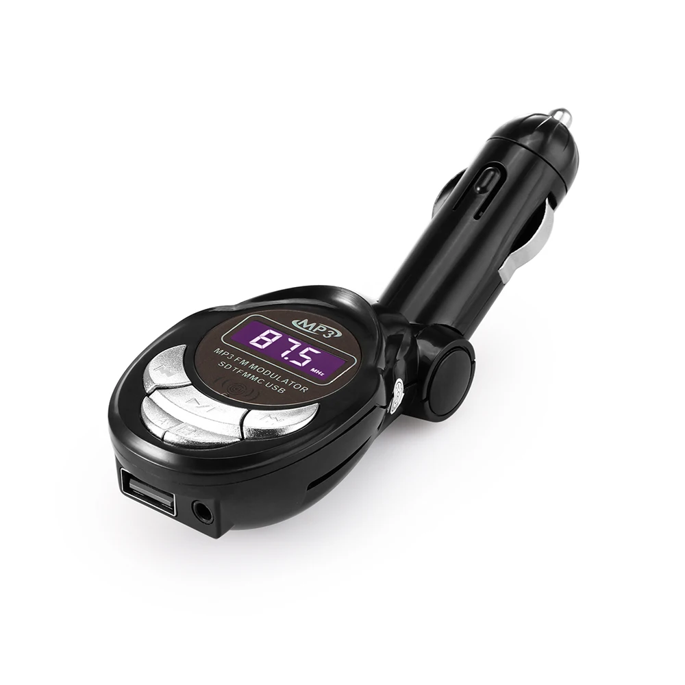 FM трансмиттер автомобильный беспроводной с поддержкой Bluetooth и 2 USB