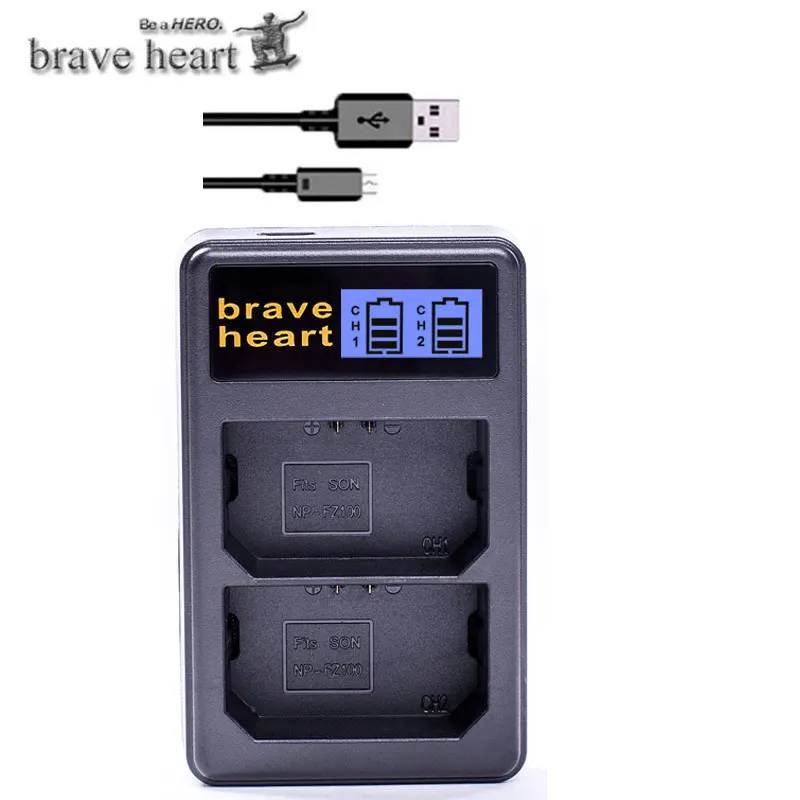 4x батарея NP FZ100 NP-FZ100 NPFZ100 батарея+ ЖК-дисплей Dual USB зарядное устройство для sony FZ100 батарея A7R III A7 III BC-QZ1 A9/A9R Alpha9