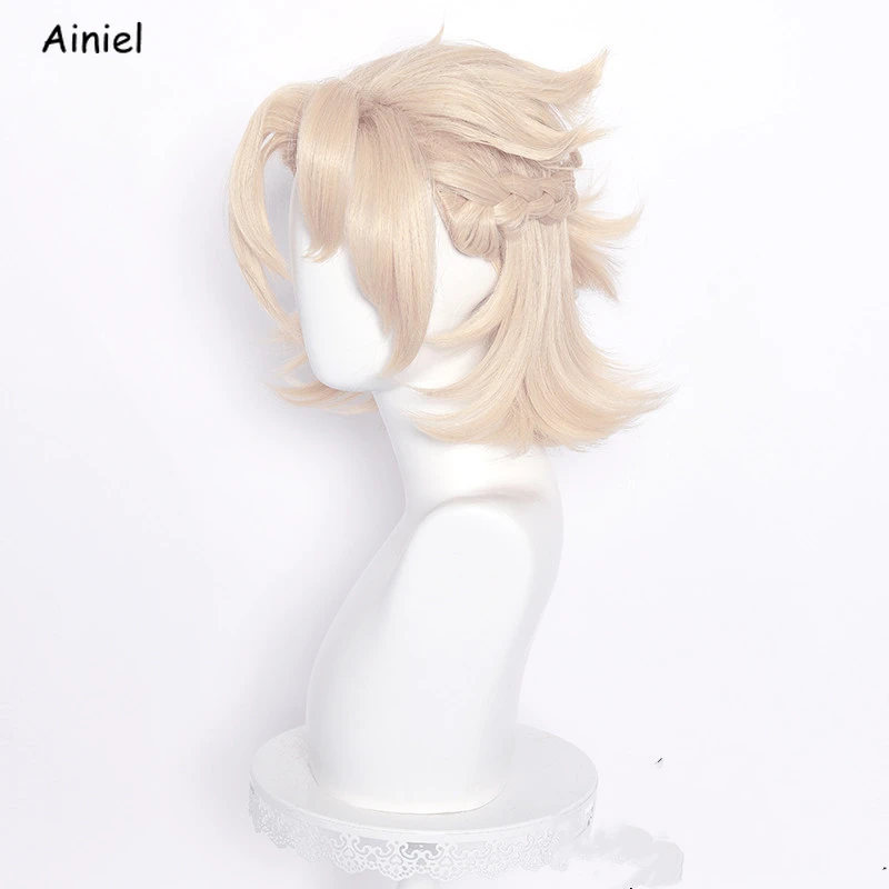 Парик из синтетических волос для косплея альбедо Game Genshin