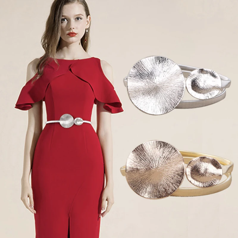 

ladies waist chain belt elastic metal ketting riem belts for women 2020 fashion designer high quality ceinture femme jewelry