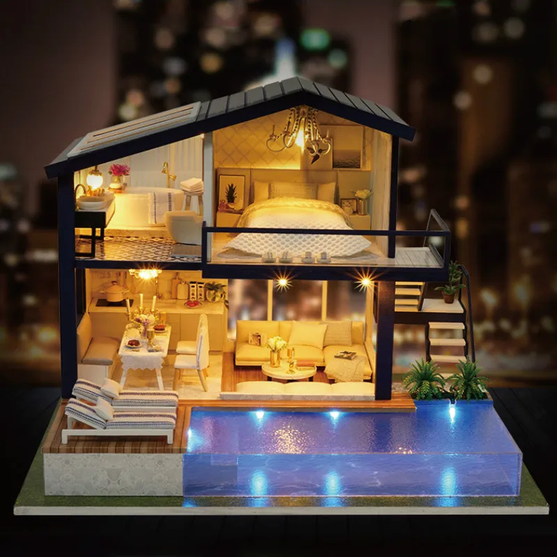 Деревянная модель сделай сам интерьерная квартира деревянная вилла ручной