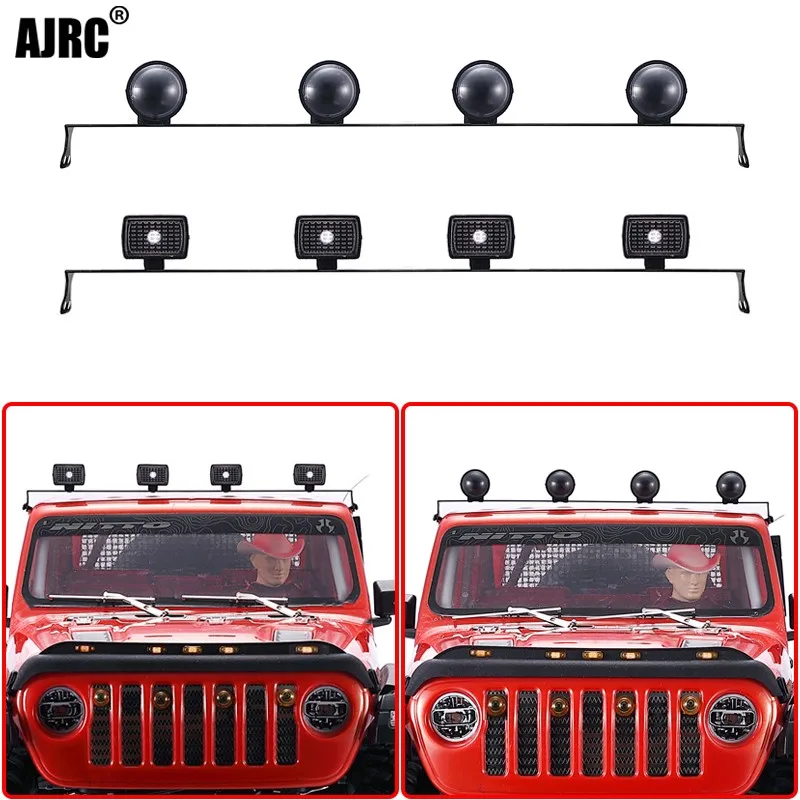 Enlarge TRAXAS TRX4 Bronco AXIAL SCX10 JEEP Wrangler roof light/four lights/searchlight/spotlight 1/10 RC car parts