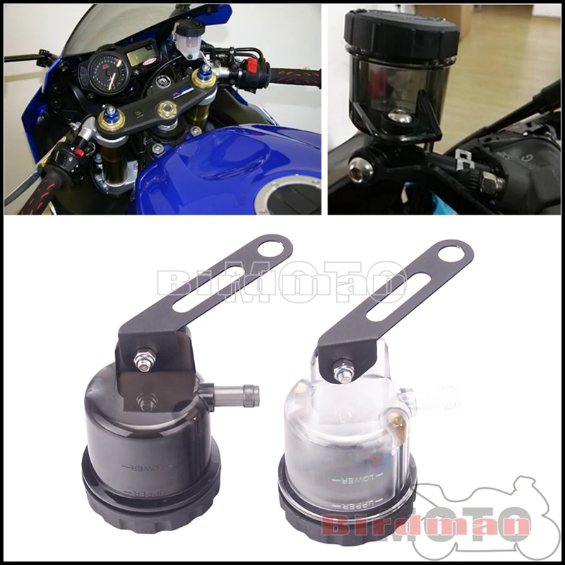 

1pc Transparent Motorbike Front Brake Fluid Reservoir Master Cylinder Oil Reservoir Tank Cup For Honda Yamaha Kawasaki Suzuki