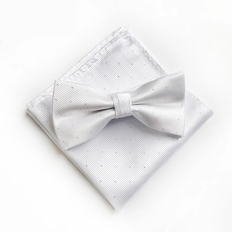 Модный мужской однотонный Карманный платок в горошек бант галстук набор
