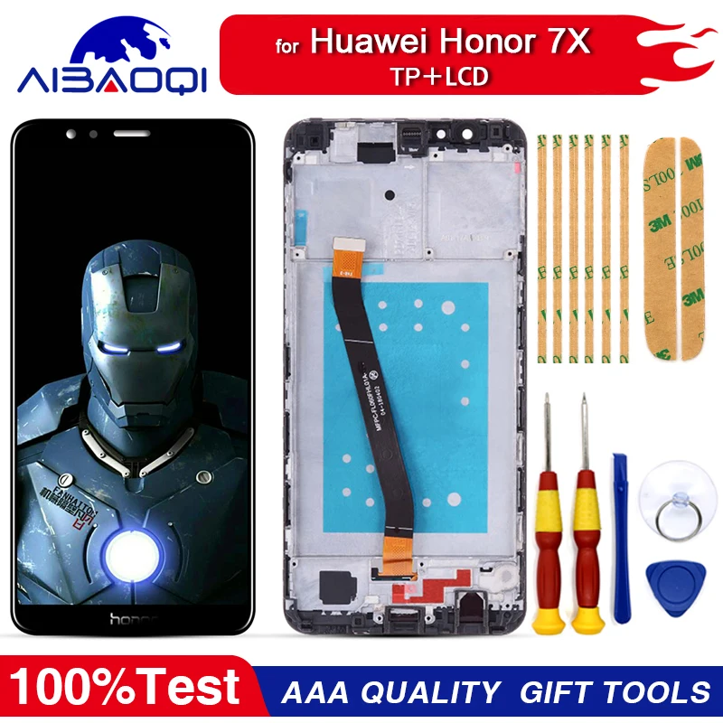 ЖК-дисплей с сенсорным экраном для Huawei Honor 7X оригинальный Запасные детали