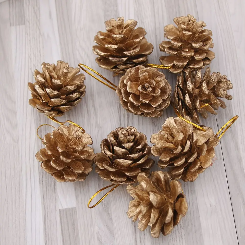 9 шт Мини Декоративные шишка сосновые шишки для Ёлочные наконечники Ваза