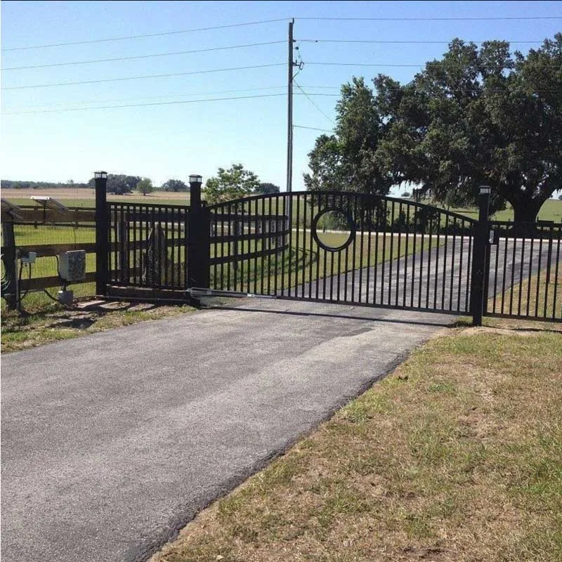 Черные алюминиевые автоматические распашные ворота открывалка мотор наборы