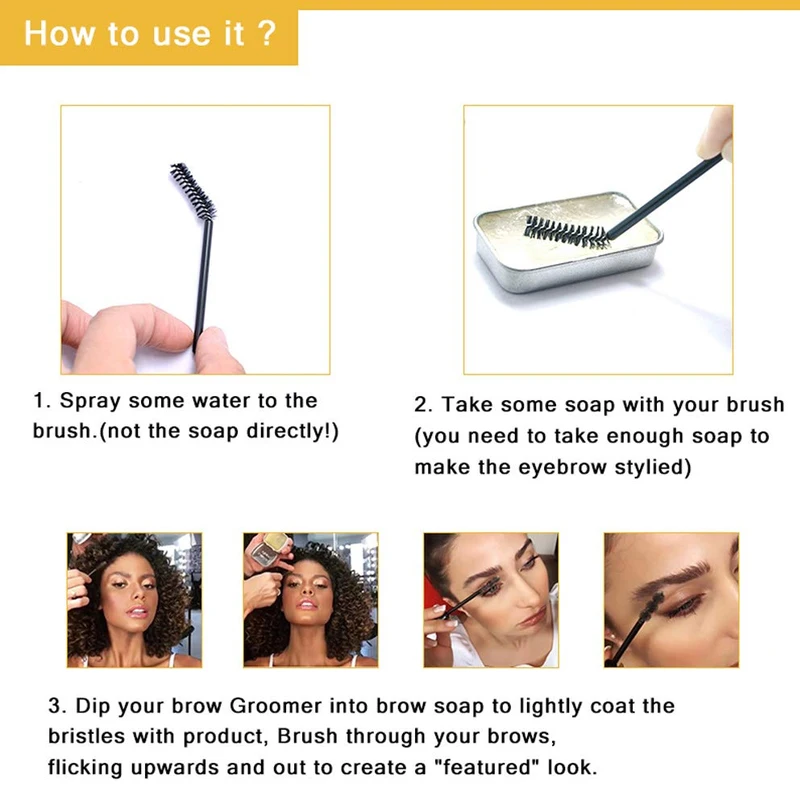 3D Пернатый устойчивые к воде бровей макияж гель мыло Водонепроницаемый