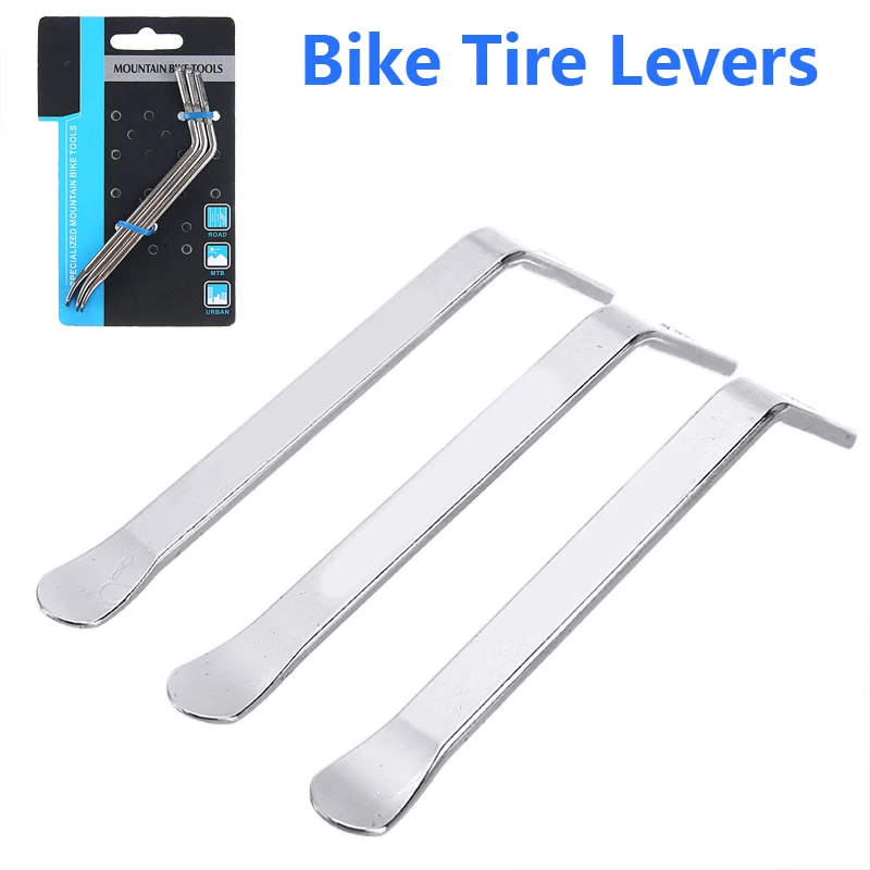 

3X 2-in-1 Bicycle Tire Removal Tools Mountain Road Bike Steel Tyre Levers Remover Wrench Spanner For Bicycle Repairing