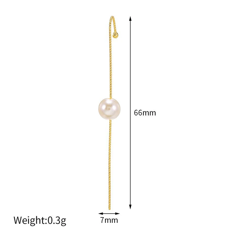 

1pc Ear Wrap Crawler Hook Earrings Sash Ear Needles for Women Around the Auricle Clip Charm Wedding Jewelry Gift