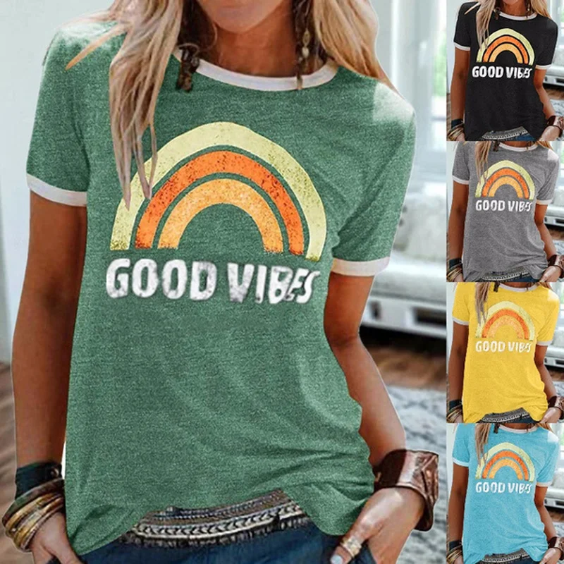 

Женская футболка с коротким рукавом, Повседневная забавная футболка в стиле Харадзюку, топ с графическим принтом, Y2k, лето 2022