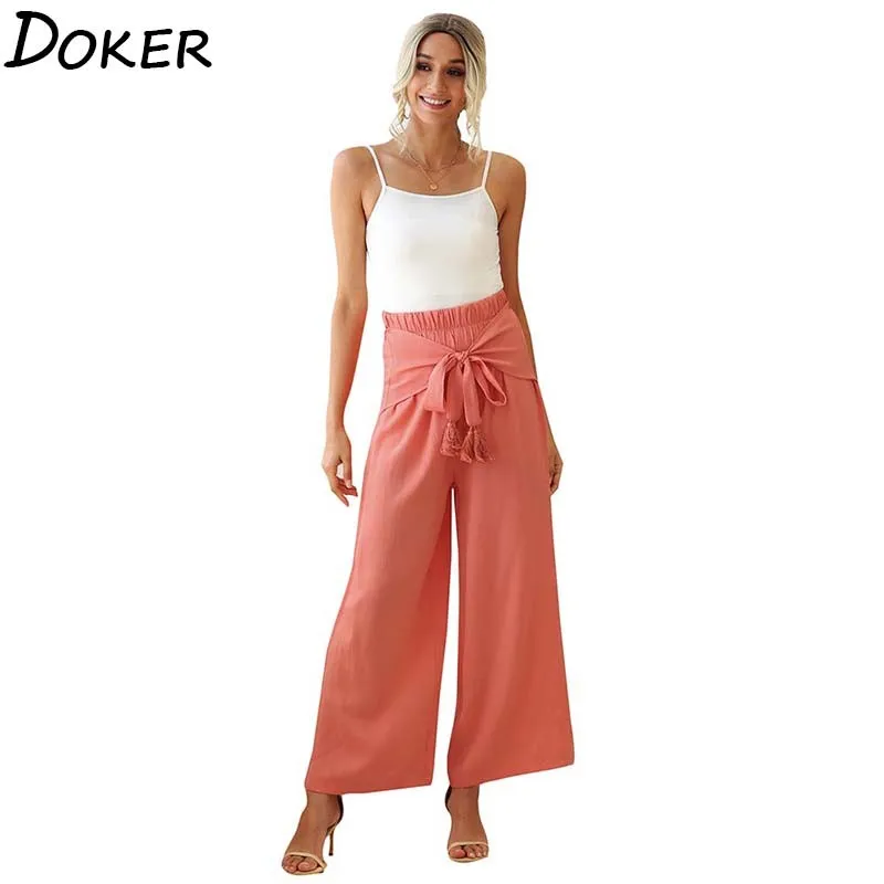 

Vintage High Waist Loose Pants Women 2020 Spring Summer Plus Size Casual Loose Office Trousers Fashion Harajuku Wide Leg Pants
