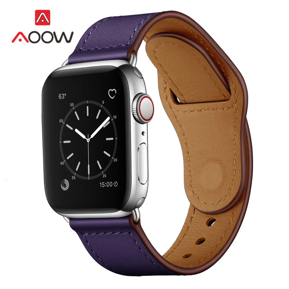 Ремешок из натуральной кожи для Apple Watch 4, 40 мм, 44 мм, 38 мм, 42 мм, высокое качество, для мужчин и женщин, ремешок для часов, браслет для iWatch 1, 2, 3