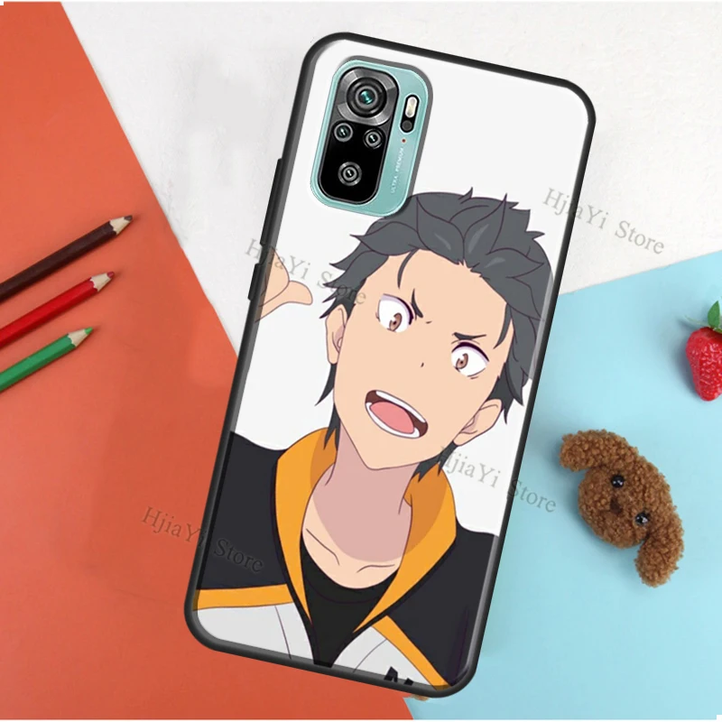 Чехол Natsuki Subaru Re Zero для Xiaomi Redmi Note 10 Pro 8 7 8T 9S 8A 9A 9C 9T K40 9 чехол телефона - купить по