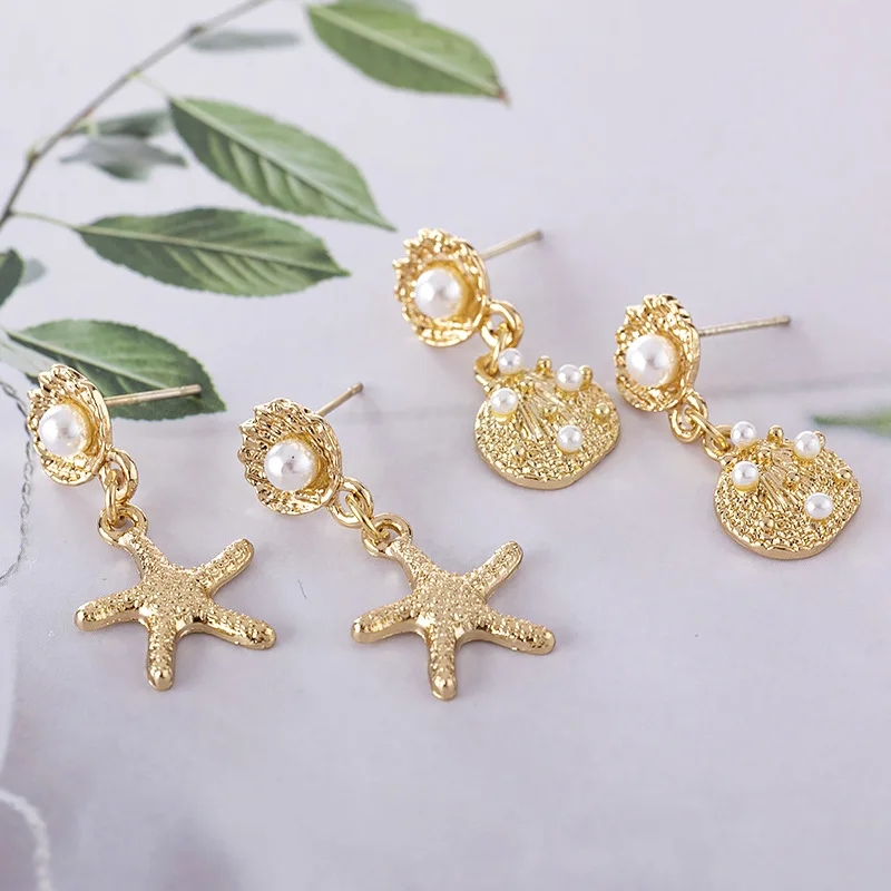 

The new shell pearl earrings web celebrity paragraphs with eardrop street snap female earrings jewelry accessories