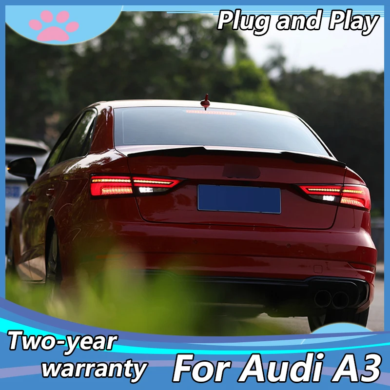 

Car Styling taillight tail lights case for Audi A3 S3 2013-2019 LED taillights Sedan car Tail Lamp rear trunk lamp cover