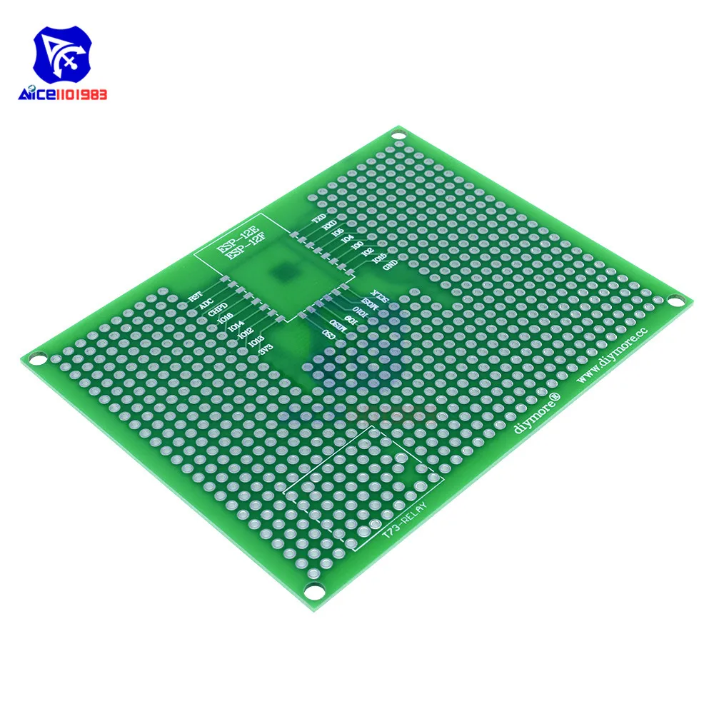 Diymore ESP8266 ESP-12E ESP-12F ESP32 двухсторонний прототип печатной платы 7 см x 9 см 70 мм X 90 мм печатная плата