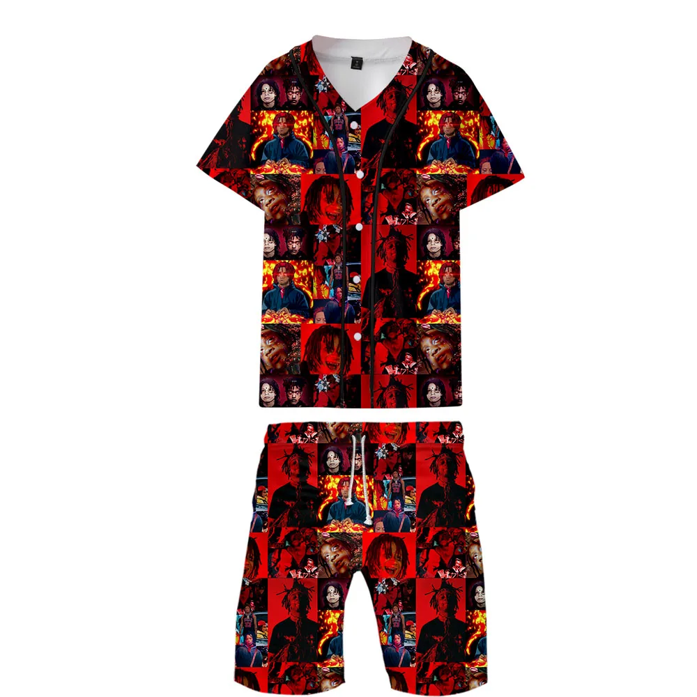 

Trippie Redd Rapper 3D Printed Two Piece Set Baseball T-shirts+Shorts Harajuku Hip Hop Streetwear Clothes Suitable For Summer