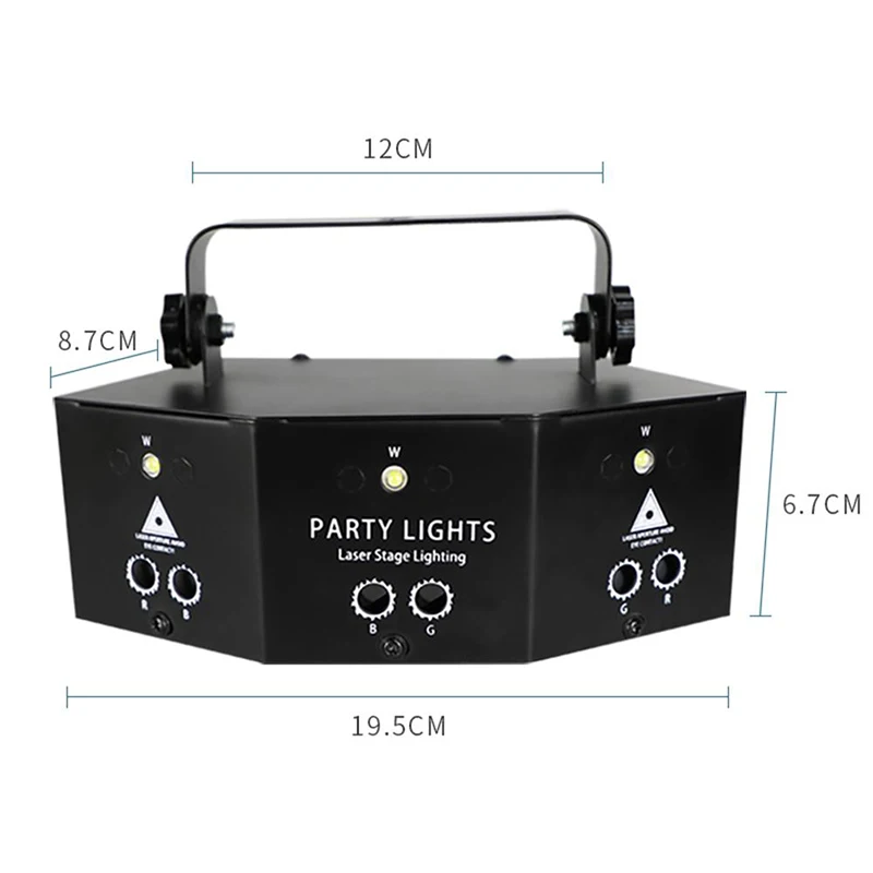 

9 Eyes RGB Dj Led Disco Laser Strobe Light DMX512 Remote Control R/G Lazer Fog Machine Stage Lighting Wedding Night KTV Club
