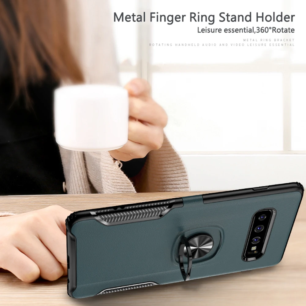 Магнитный кожаный чехол для телефона Samsung Galaxy S10 S9 S8 Plus Note 8 9 10 Pro For J3 J5 J7 2017 J4 J6 A6 A8 2018