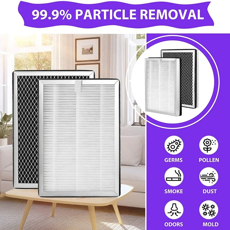HEPA Filter Replacement For Medify MA-25 Air Purifier 2-Pack 3 In 1 Filtration True H13 Pre-Filter | Бытовая техника
