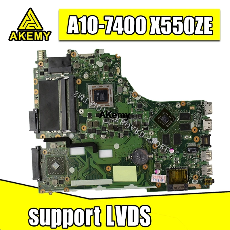 X550ZE материнская плата REV2.0 A10-7400 LVDS Процессор Материнская плата Asus X550Z X550ZE X550 X550ZA K550Z Материнская плата ноутбука тестирование работы
