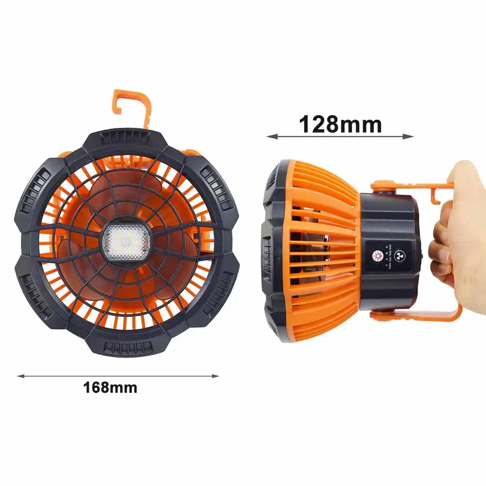

Fan Light for Tents Rechargeable 5200mAh Battery Powered LED Camping Fan Light with Remote Control for Outdoor Camping Home