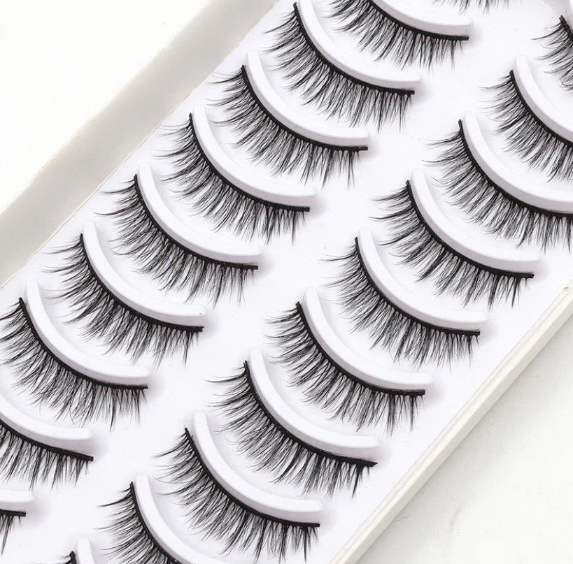 10 пар 100% Echt Nerz Wimpern 3D Natürliche Falsche 3d Weichen Verlängerung набор для макияжа cilios|Накладные