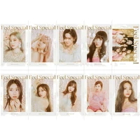 for 10pcsset k pop twice mini album feel special series custom fashion crystal sticky photocards bus card stickers fans gifts