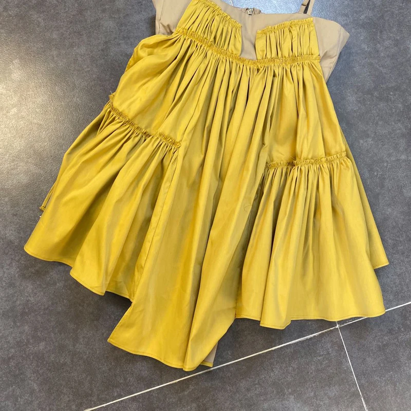 

2021 Newest Fashion HIGH STREET Designer Blouse Women's Spaghetti Strap Camis Asymmetrical Top