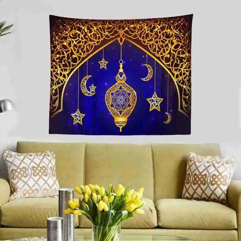 

Ramadan Decorations For Home Tapestry Moon Star Eid Room Wall Bedroom Decor Kareem Tapestries Hanging Mubarak Ramadan For L K1E6
