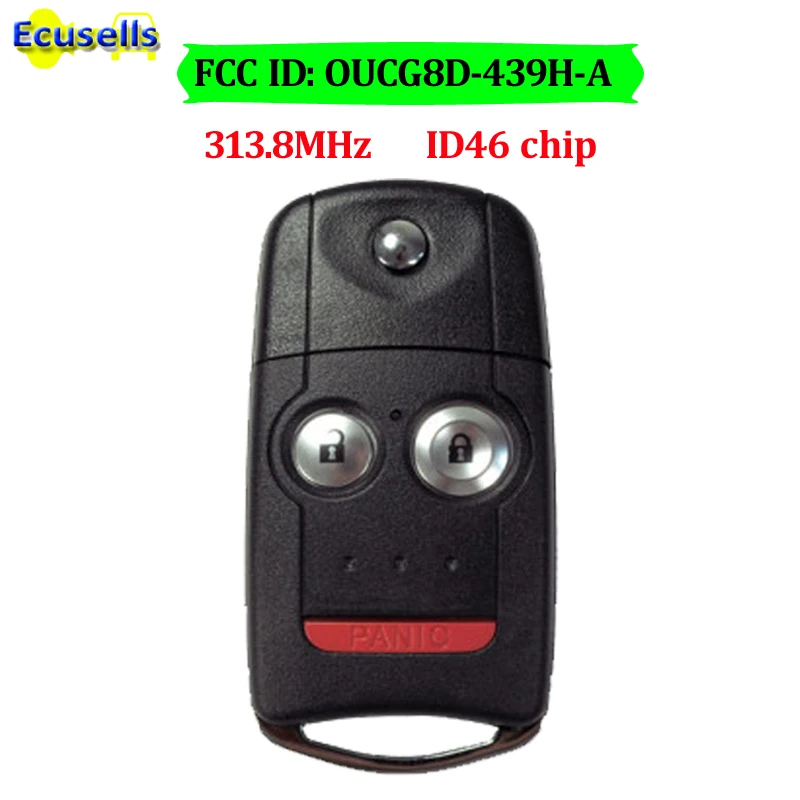 Дистанционный ключ Fob с 3 кнопками 313 8 МГц ID46 чип для Acura TL 2007 2008 FCC ID: OUCG8D 439H A|Ключ от