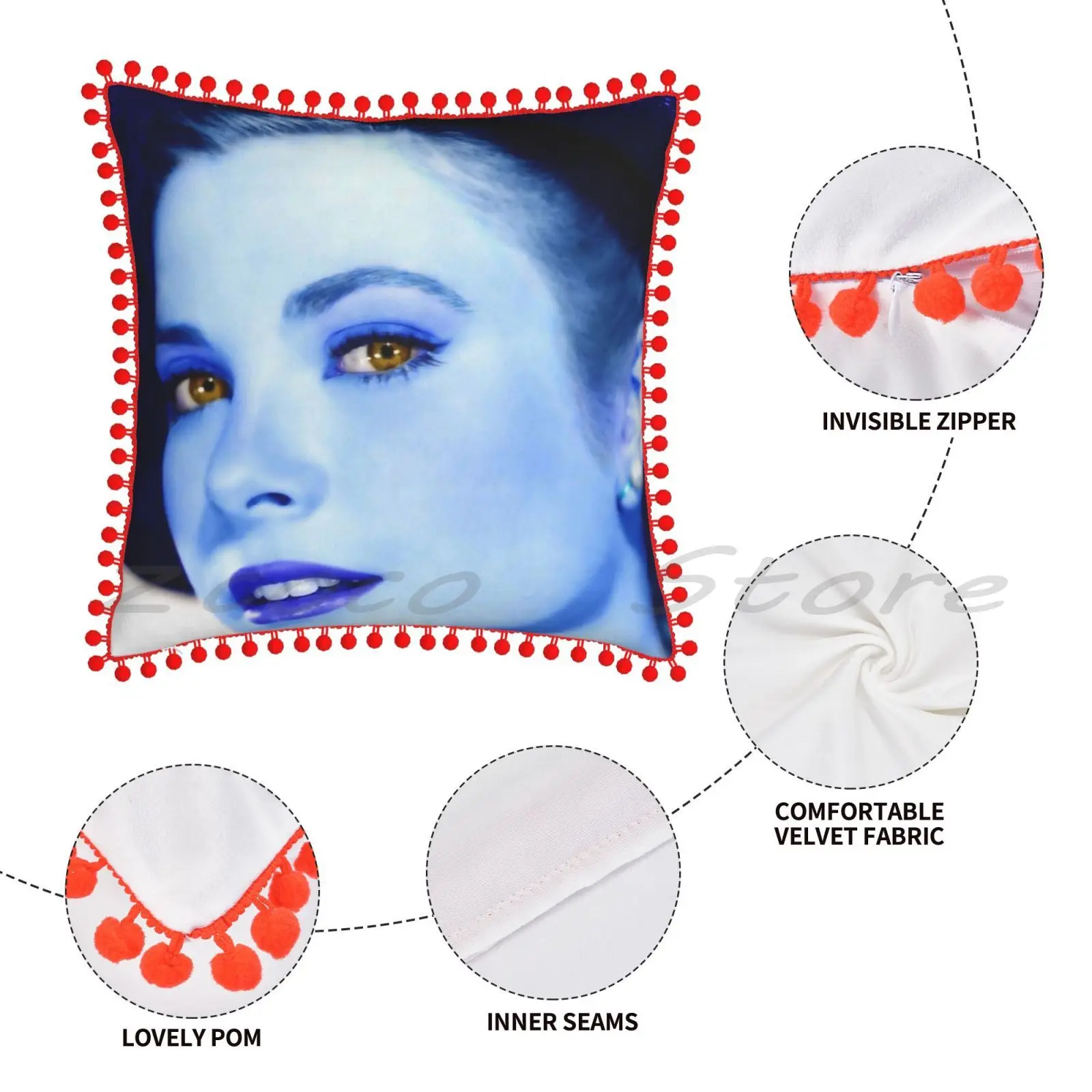 Наволочка из льняной плюшевой ткани с изображением изящности на заказ чехол для