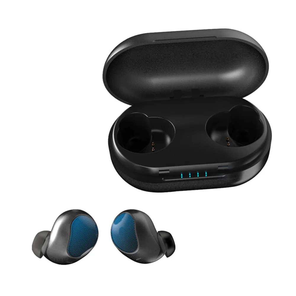 

T10 TWS Double Wireless 5.0 Earphone Earbuds with Charging Box (Blue)