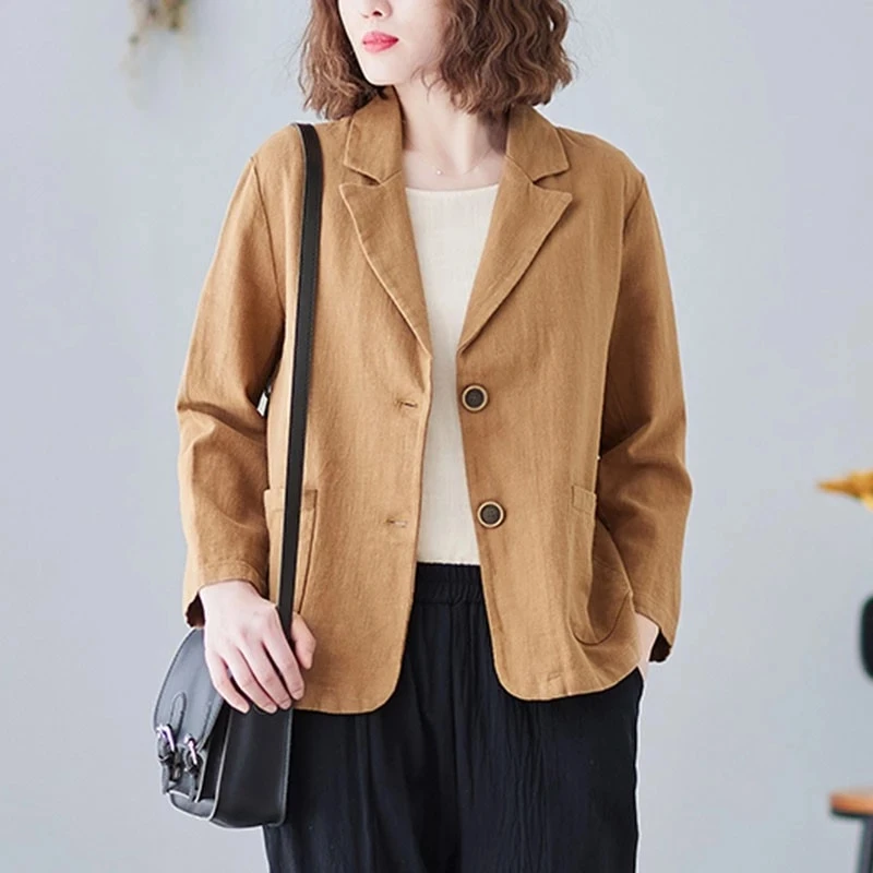 

2021 Autumn Spring Women New Long Sleeve Round Neck Blazers Short Jacket Motorcycle Suit Zipper Black Slim Coat Female Outerwear