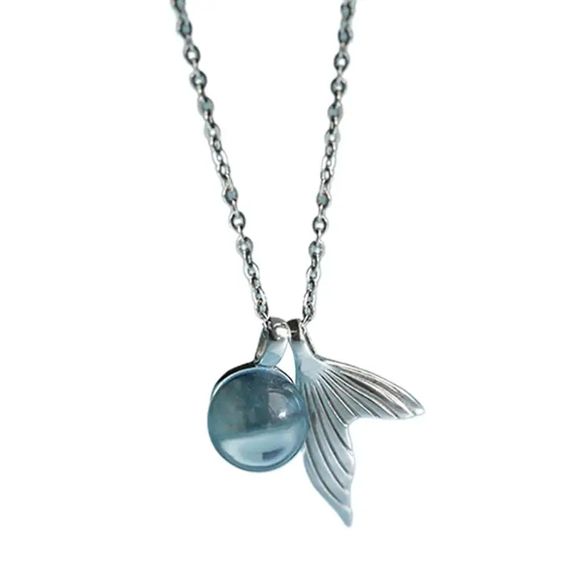 925 Чистое серебро ожерелье со стеклянными кристаллами цепочка для ключицы форма