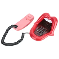 stylish lip telephone red large tongue shape telephone desk landline phone corded fixed phone for home office hotel