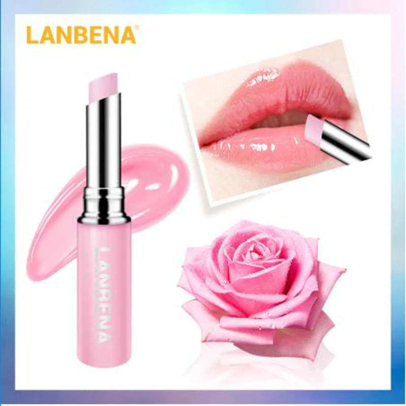 LANBENA Rose бальзам для губ натуральный выцветающий двойной увлажняющий для губ питательный блеск для губ снимает сухость ежедневный уход за губами