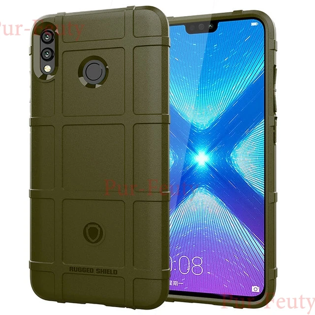 Зеленый Чехол для huawei Honor 8X Honor8X JSN-L21 JSN-L42 Прочный Гибридный Силиконовый чехол для huawei Honor X8 8 X 8X Max 8XMax - Цвет: Зеленый