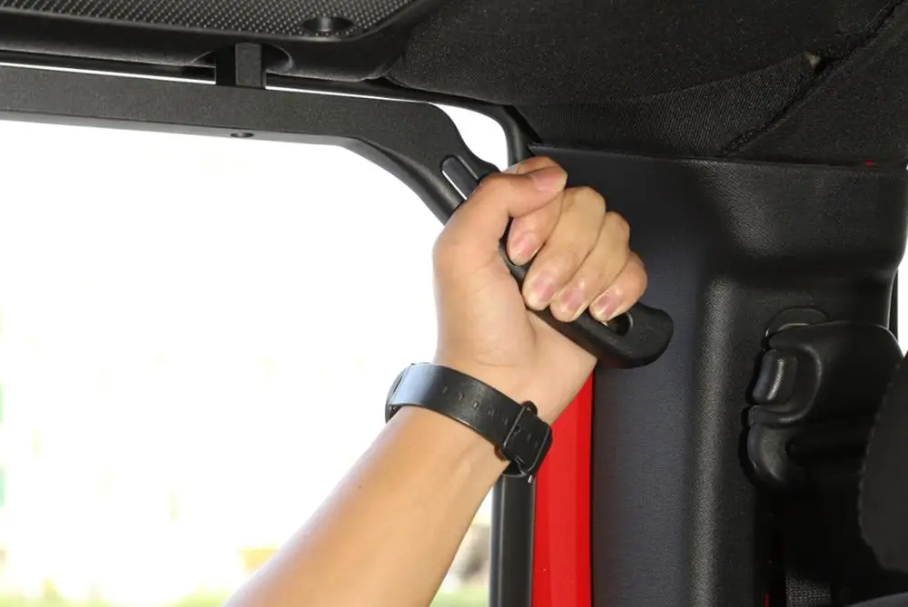 

Front Rear Top Hardtop Grab Handle Bar for Jeep Wrangler JK 2007-2017 Car Interior Accessories Black Aluminum Alloy Car Styling