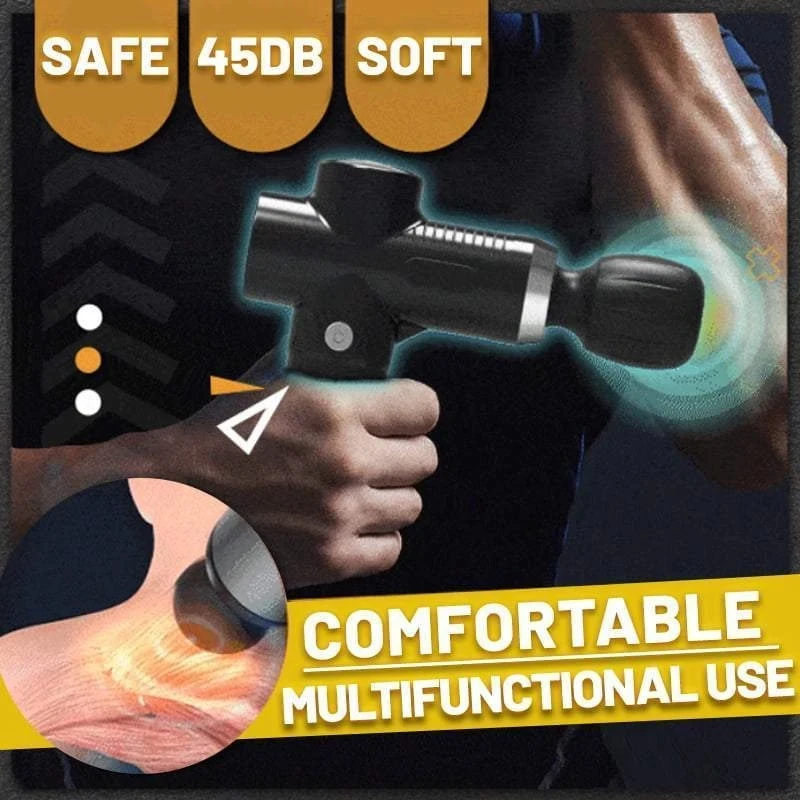 Pistola de masaje de percusi&oacute;n de tejido profundo, masajeador muscular para alivio del dolor, pistola de Fascia, masajeador corporal el&eacute;ctrico, env&iacute;o directo-0
