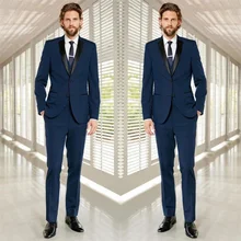 2021 novo de alta qualidade personalizado moda notch lapela azul real terno masculino e noivo casamento conjunto de 3 peças (casaco + calças + colete + gravata) (4)
