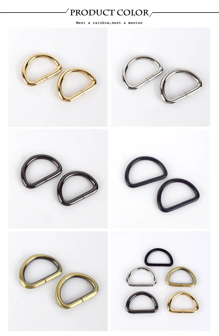 Meetee 10/30pcs 32mm Metal O D Ring Buckle Backpack Strap Hang Buckle DIY Luggage Hook Bag Hardware Decoration Accessories F4-6