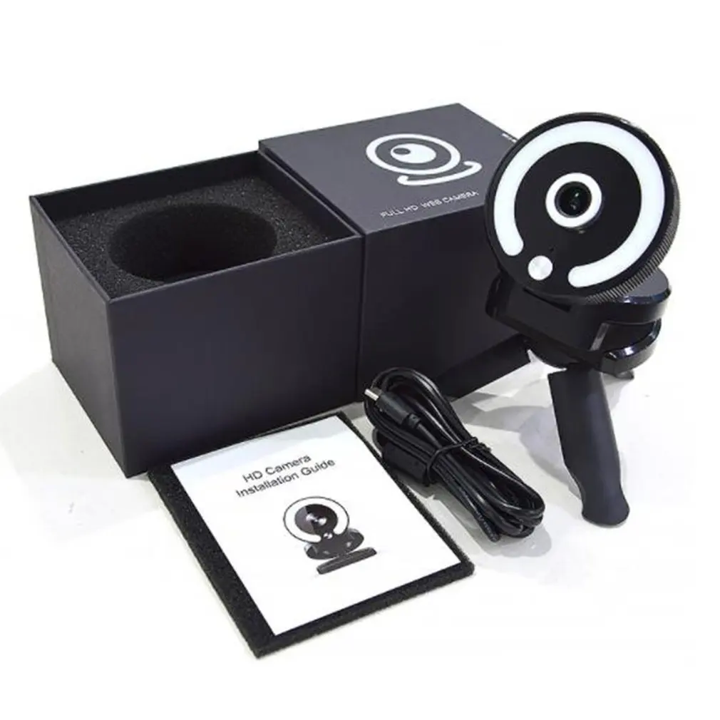 

3-speed Beautifying Light 1080P USB With Touch Dimming Computer Meeting Camera Live Lighting Camera Autofocus Webcam