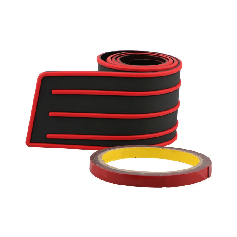 Защита для заднего бампера автомобиля универсальная черная резиновая