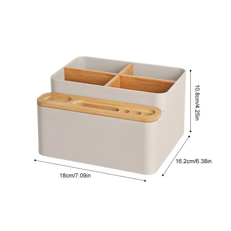 

Multi-function Desktop Storage Box Detachable Partition Coffee Table Remote Control Cosmetics Stationery Organization
