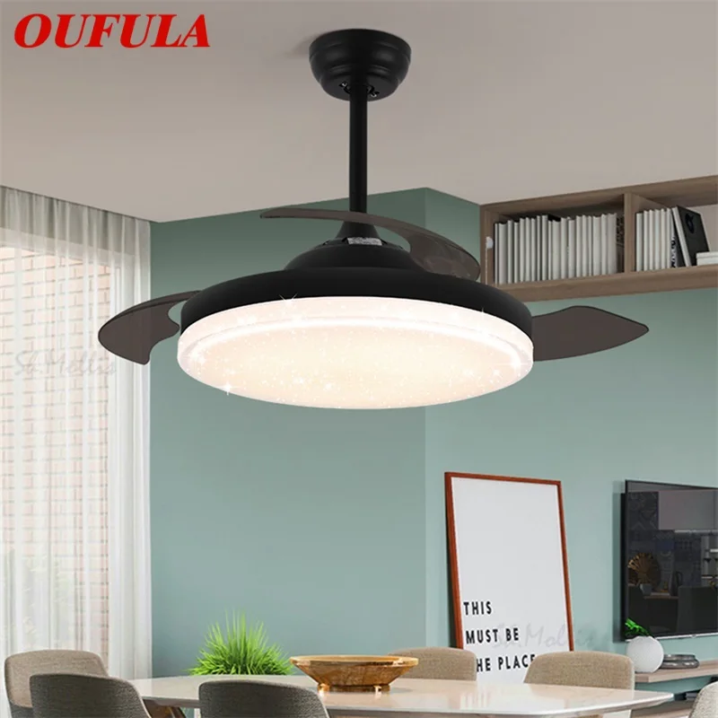 Современные потолочные светильники OUFULA светодиодный ные лампы с дистанционным