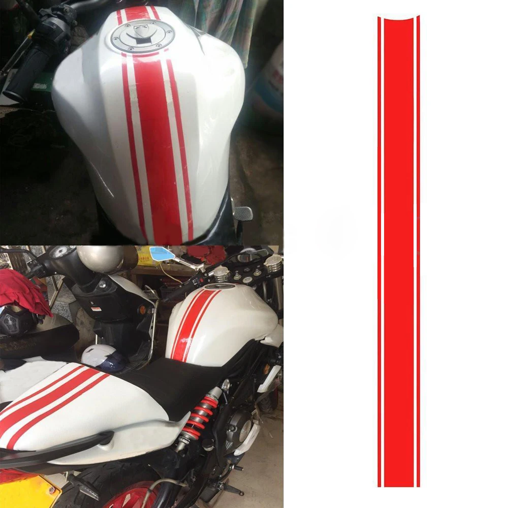 Купи 100CM Motorcycle DIY Fairing Cowl Tank Fenders Vinyl Pinstripe Decal Decorative Protection Sticker Red Gold Black Waterproof за 105 рублей в магазине AliExpress