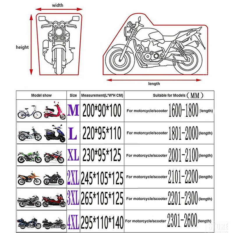 Водонепроницаемый чехол для мотоцикла HONDA CBR 250R 125R VTX 1800 ZOOMER CG 125 600 F4I CBR600F4I CB500X |